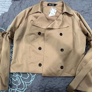 Crop trench coat